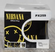 1 x Ceramic Drinking Mug - NIRVANA - Officially Licensed Merchandise - New & Boxed - Ref: PX259 CB -