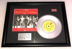 1 x Framed ROLLING STONES Silver 7 Inch Vinyl Record - TIME IS ON MY SIDE