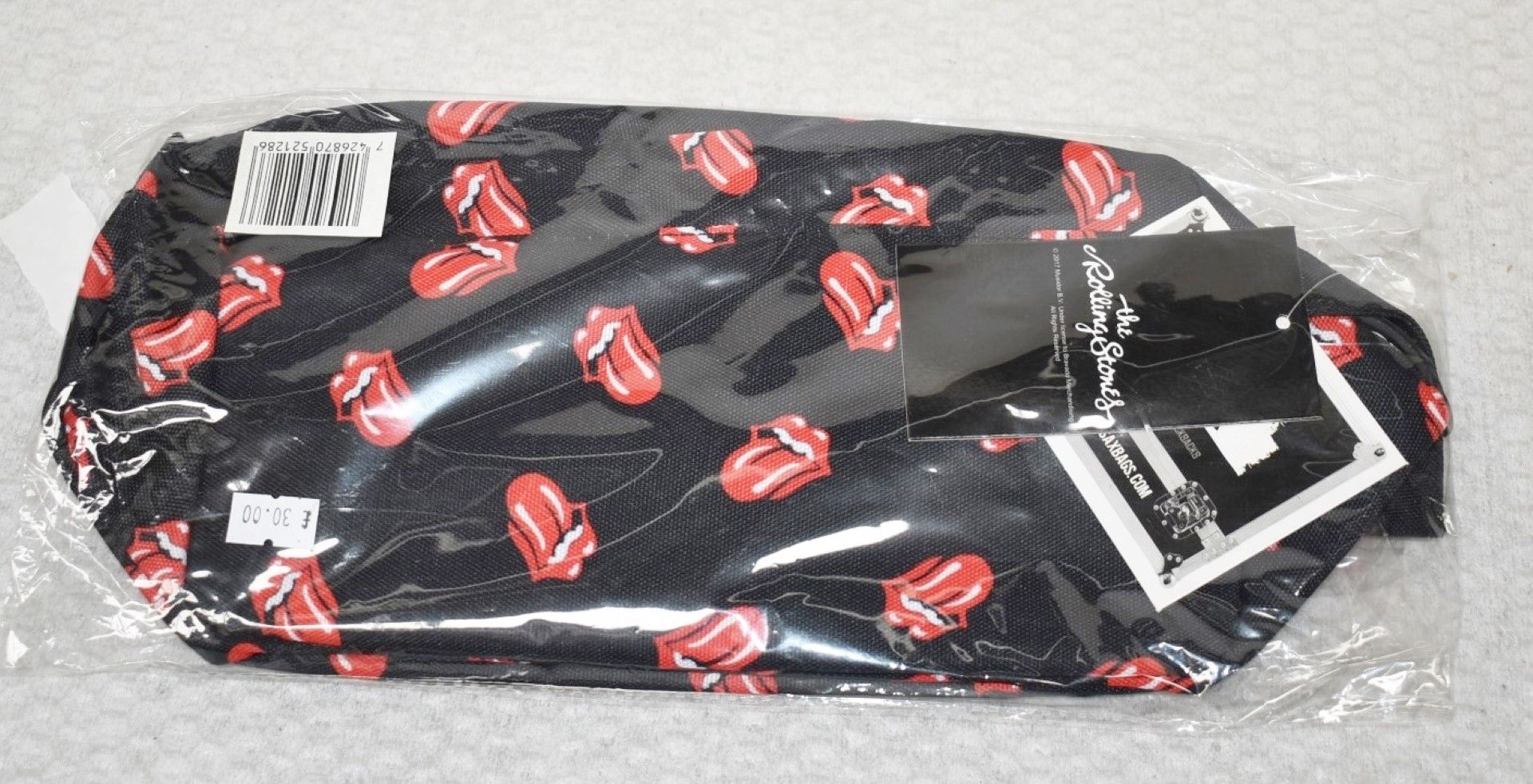 1 x Rolling Stones Travellers Wash Bag by Rock Sax - Iconic Tongue and Lips Logo - Officially - Image 4 of 6