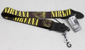 1 x Nirvana Guitar Strap by Perri's - Officially Licensed Merchandise - RRP £30 - New & Unused -