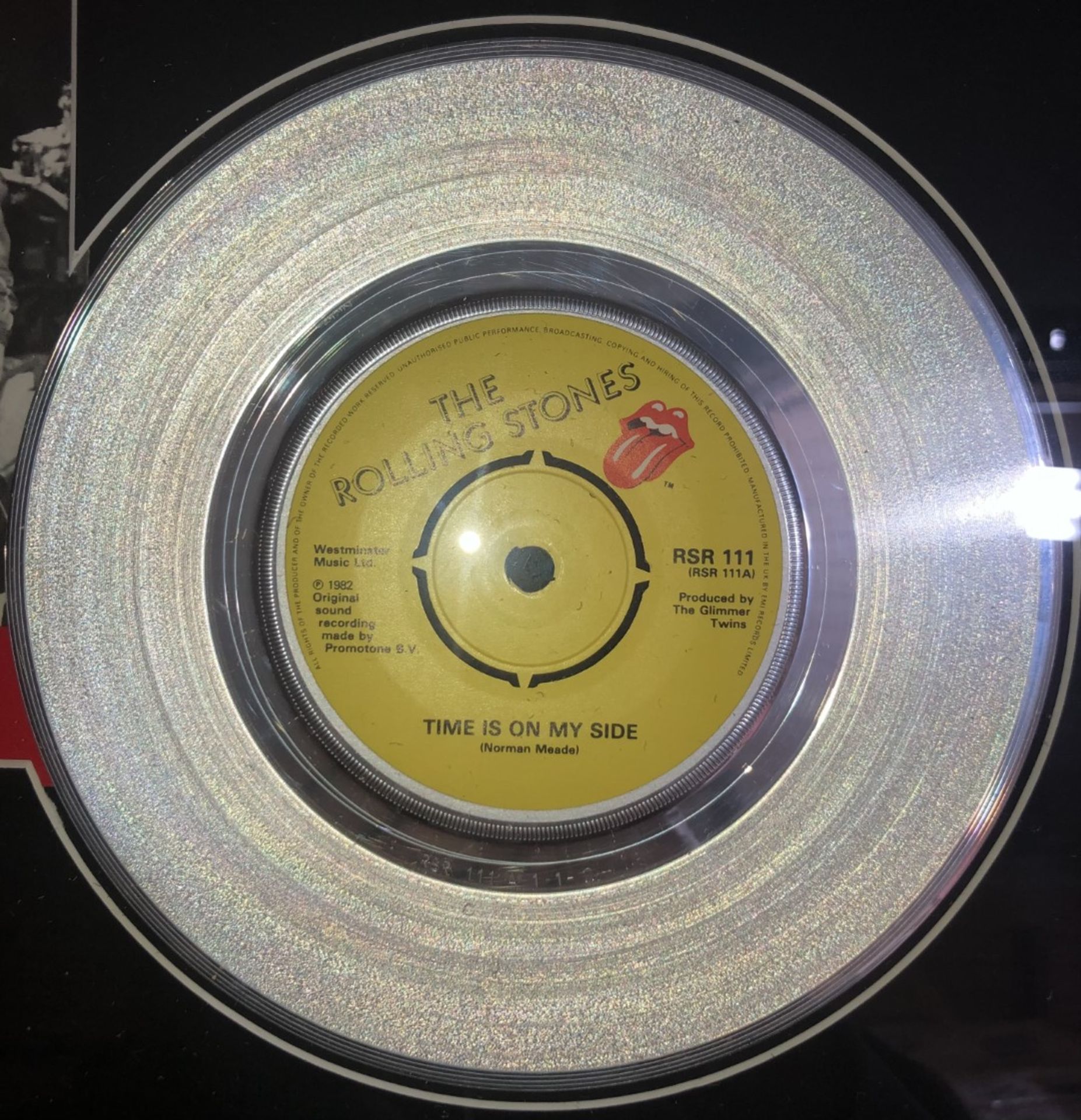 1 x Framed ROLLING STONES Silver 7 Inch Vinyl Record - TIME IS ON MY SIDE - Image 4 of 5