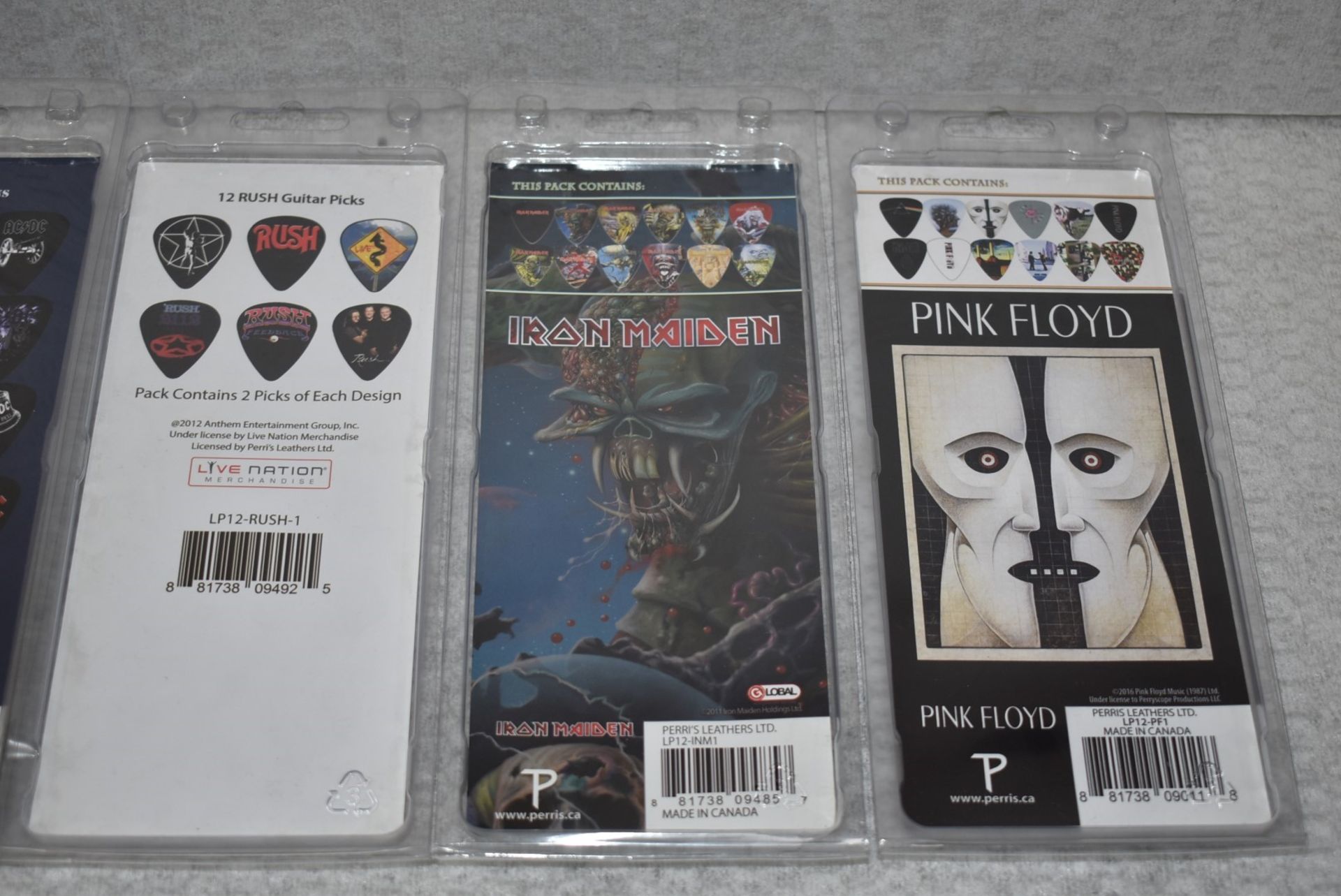 70 x Guitar Pick Multipacks By Perris - Bowie, Pink Floyd, Rush, Iron Maiden & ACDC - RRP £1,050 - Image 6 of 16