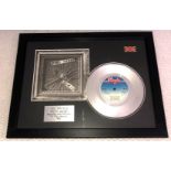1 x Framed SEX PISTOLS Silver 7 Inch Vinyl Record - PRETTY VACANT