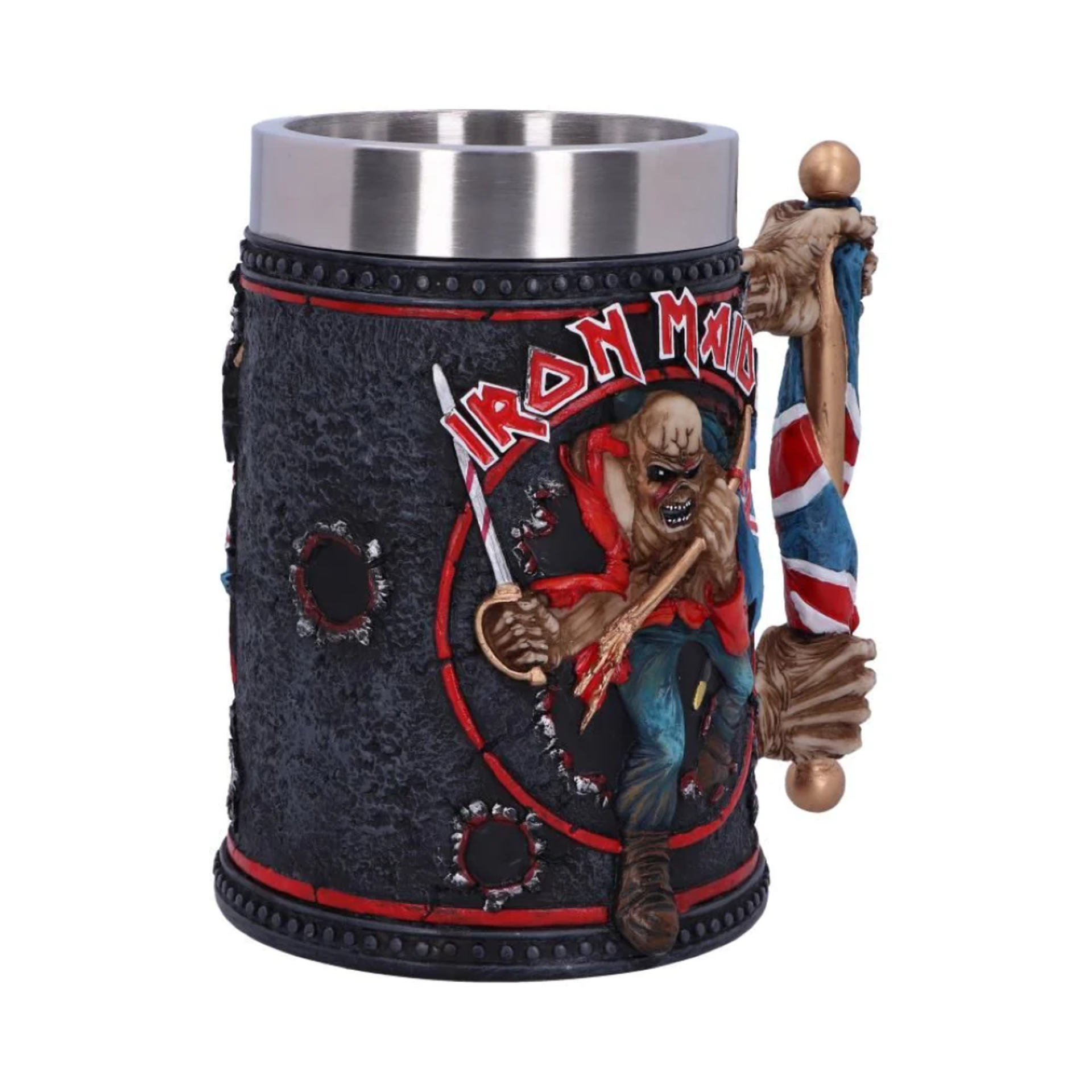 1 x Iron Maiden Officially Licensed Tankard Featuring Eddie the Trooper and Union Jack - RRP £60 - Image 8 of 11