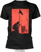1 x U2 Under a Red Blood Sky Logo Short Sleeve Men's T-Shirt - Size: Extra Large - Colour: Black -
