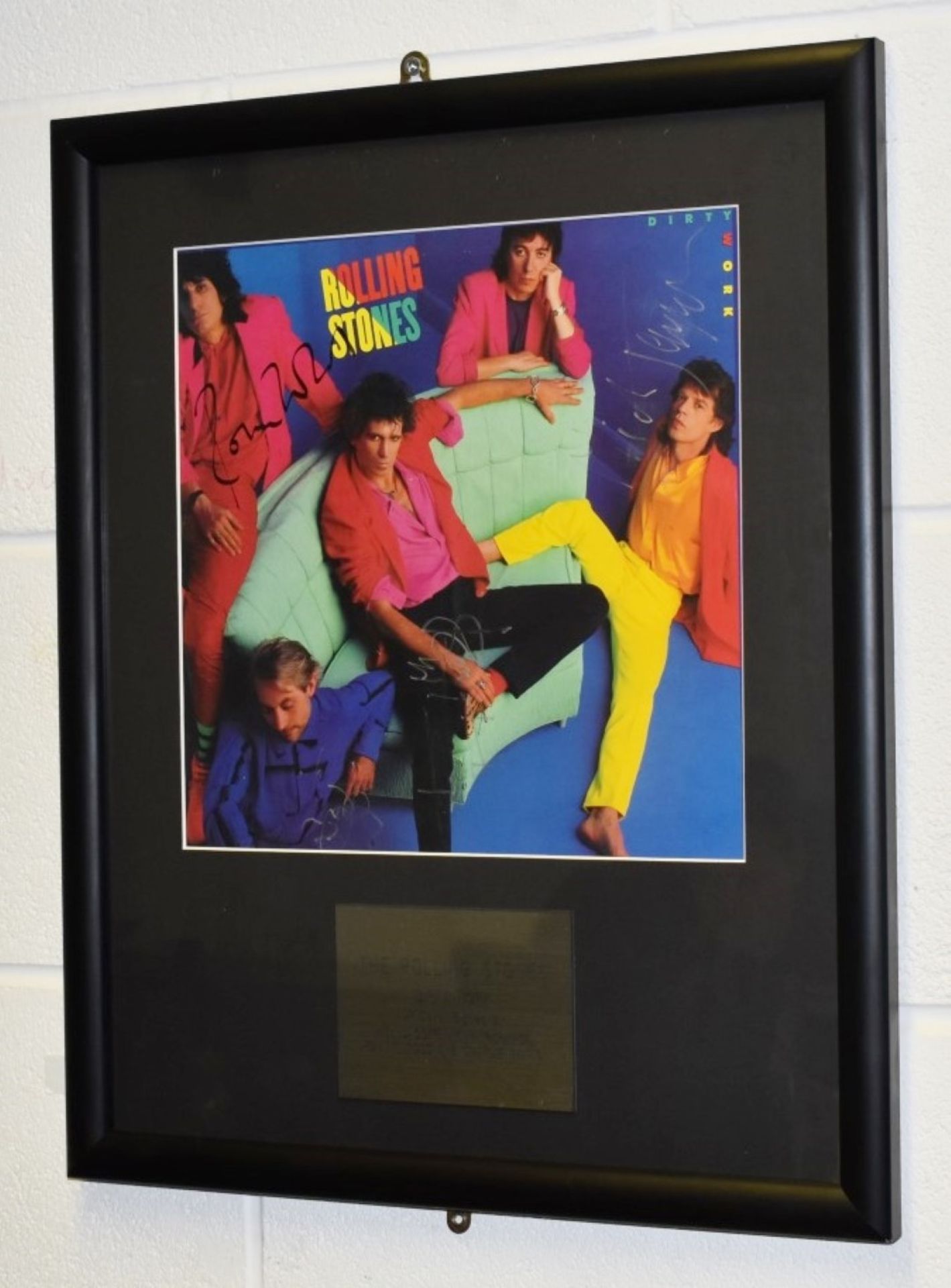 1 x Authentic ROLLING STONES Dirty Work Album Cover Signed By Jagger, Richards, Wood & Watts - Image 7 of 8