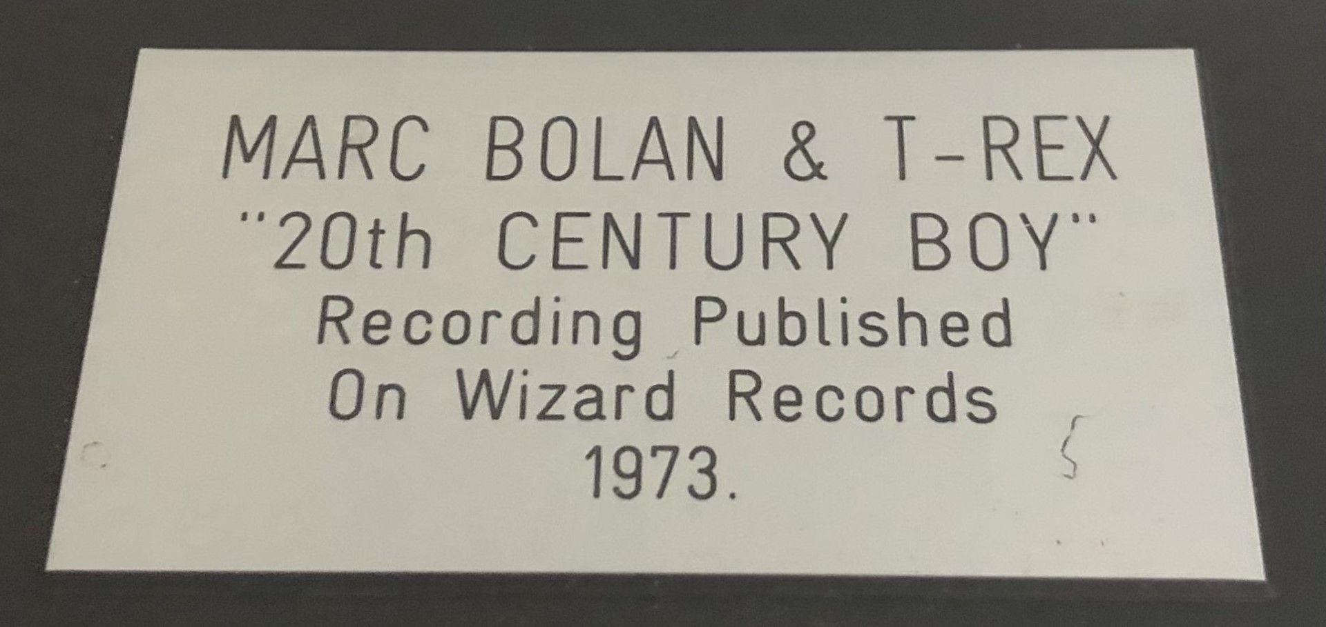 1 x Framed MARC BOLAN & T-REX Silver 7 Inch Vinyl Record - 20th CENTURY BOY - Image 2 of 4