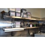 3 x Wall Mounted Stainless Steel Shelves - Size: 150/180 cms