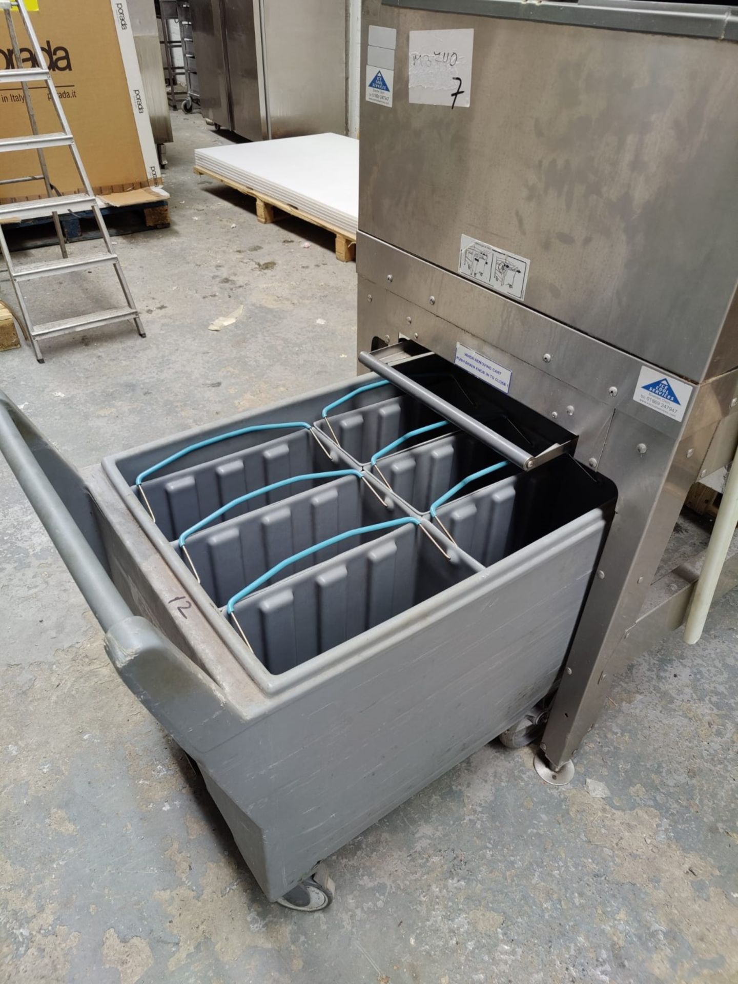1 x Commercial Ice Machine With Two Ice Heads and Storage Bin and Transport Trolley - Image 2 of 9