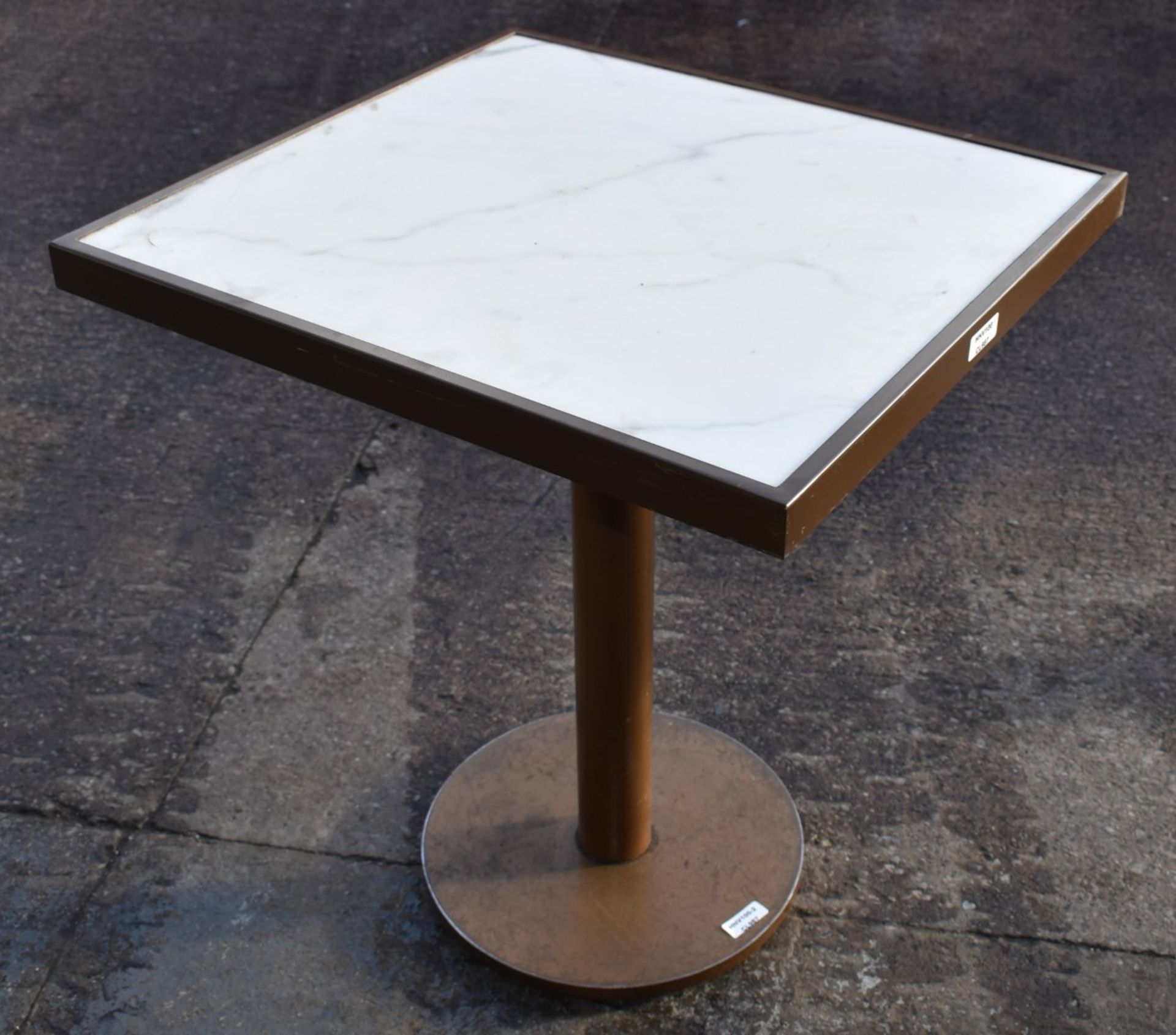 3 x Marble Topped Bistro Tables With Sturdy Metal Frames - Image 2 of 4