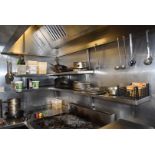 3 x Wall Mounted Stainless Steel Shelves - Size: 80/90/160 cms