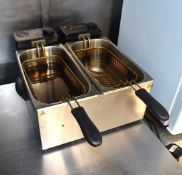 1 x Caterlite Countertop Twin Basket Fryer