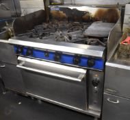 1 x Blue Seal 6 Burner Gas Range Cooker