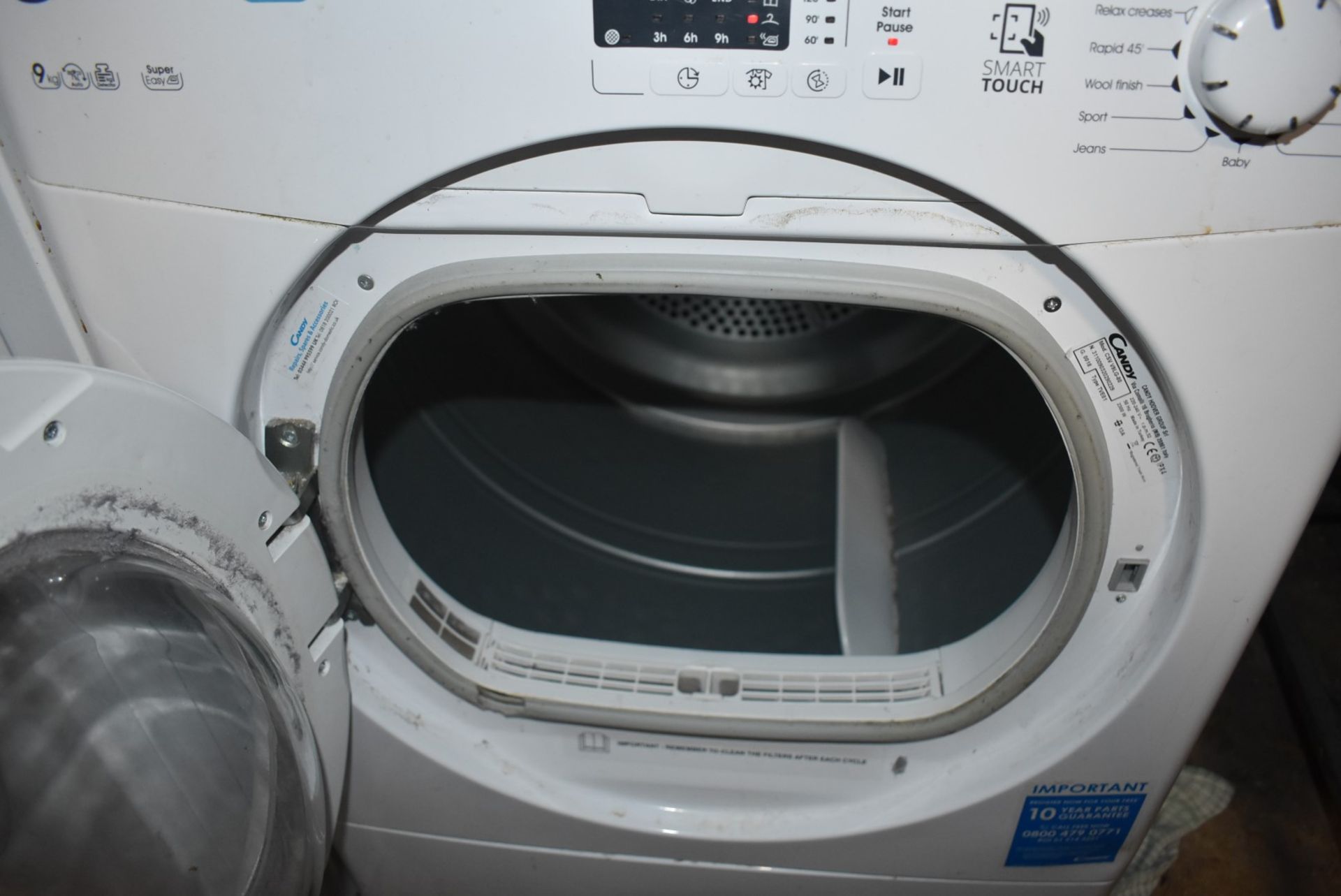 1 x Candy 9kg Domestic Dryer - Model CSV V9LG-80 - Image 4 of 4