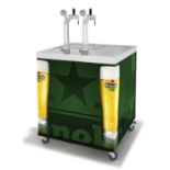 1 x Heineken David XL Green BarPro All in One Twin Tap Mobile Bar With Built in Compressor