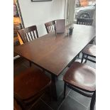 1 x Restaurant Dining Table - Size: W150 x D70 cms