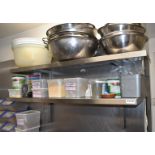 2 x Wall Mounted Stainless Steel Shelves - Size: 120 cms