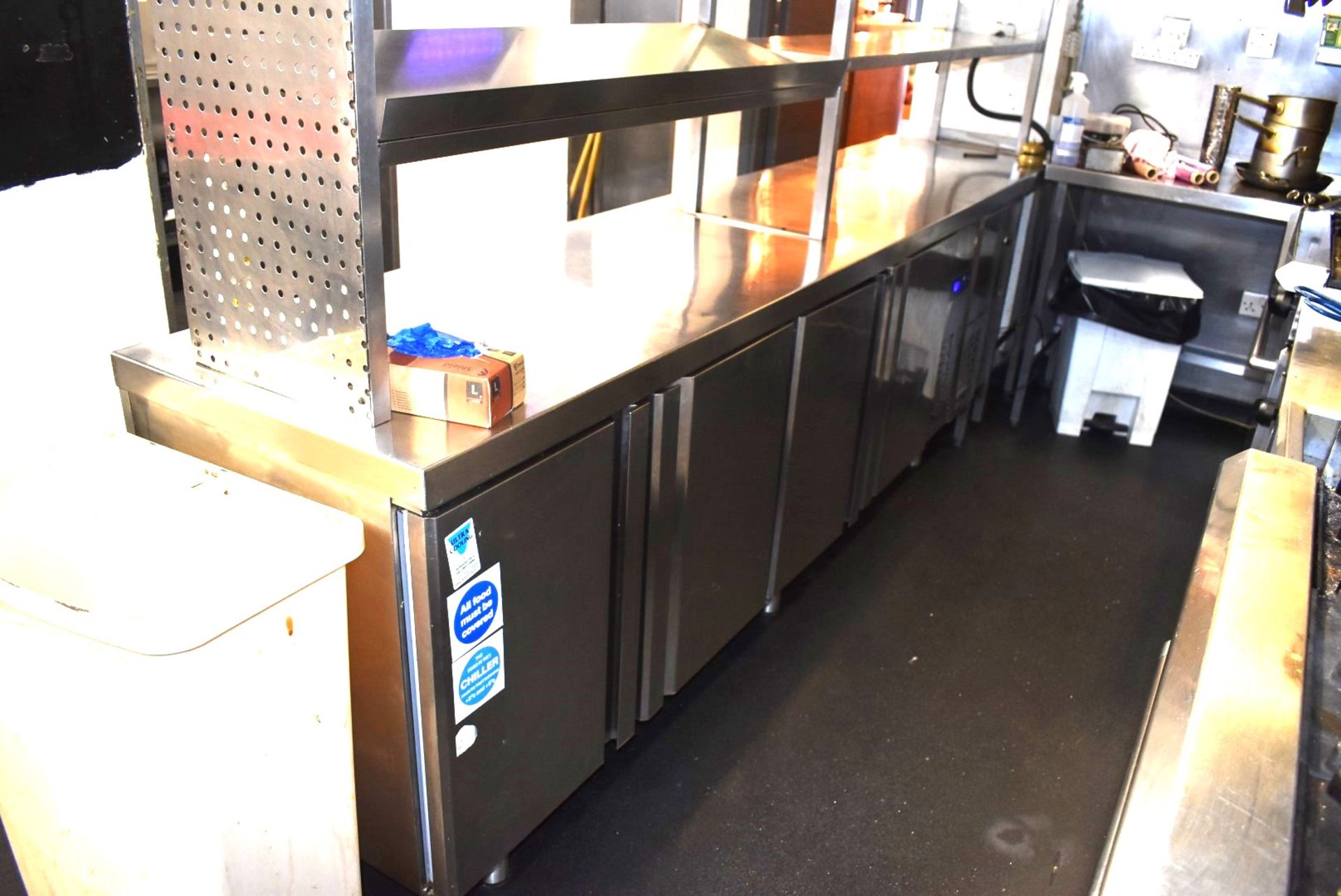 1 x Infrico 4 Door Countertop Refrigerator With Passthrough Shelves and Ticket Rails - Image 2 of 18