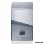 1 x DÉCOR WALTHER Luxury Shiny Silver Coloured Pedal Bin - RRP £495.00 - Ref: /HOC248/HC5 - CL987 -