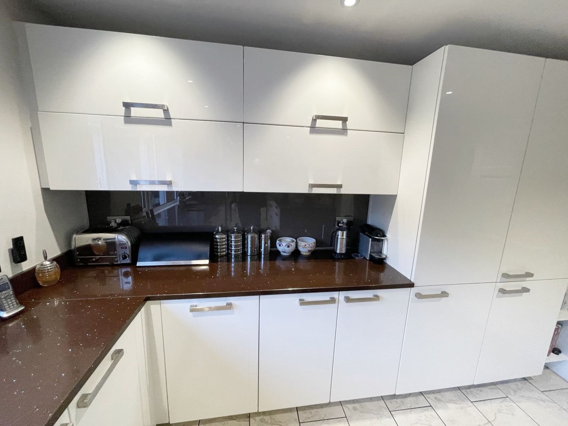 1 x ALNO Bespoke Fitted White Kitchen with Central Island, Neff & Miele Appliances, Quartz Surfaces - Image 41 of 85