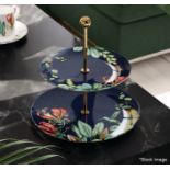 1 x VILLEROY & BOCH 'Avarua' Porcelain Cake Plate Stand - Original Price £165.00 - Boxed Stock