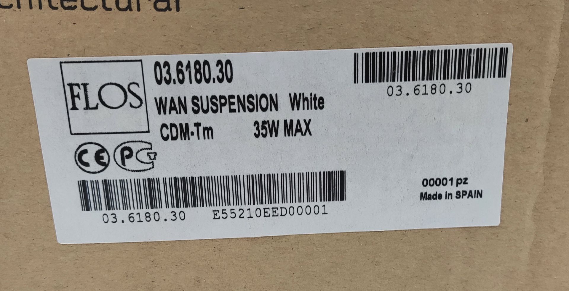 4 x FLOS Wan Suspension White Cdm-Tm 35W Max 03.6180.30 - RRP £636 - Ref: ATR152/1-4/ATRPB - - Image 6 of 23