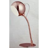 1 x Searchlight Table Lamp With a Copper Finish, Magnetic Adjustable Head and Inline Switch -