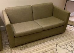 1 x 2-Seater Fold-out Sofa Bed Futon, Upholstered in a Premium Woven Fabric - Recently Procured From
