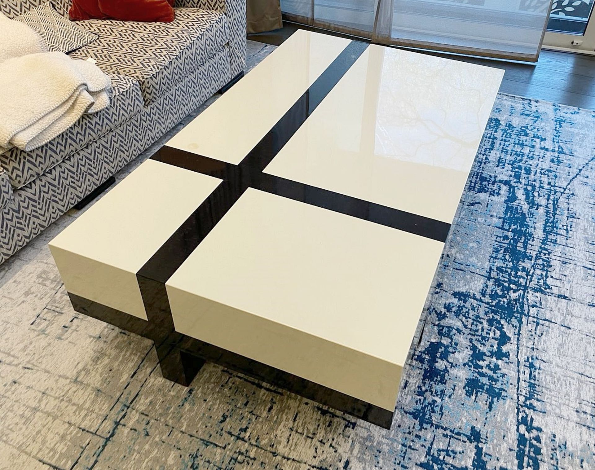 1 x DAVIDSON LONDON 'Melrose' Rectangular 1.5-Metre Centrepiece Coffee Table with High-gloss Finish - Image 2 of 12