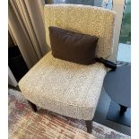 1 x Contemporary Occasional Chair Upholstered in a Premium Woven Patterned Fabric