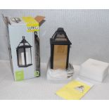 1 x Lutec Outdoor LED Wall Light in the Style of a Lantern and Candle - Aluminium and Glass