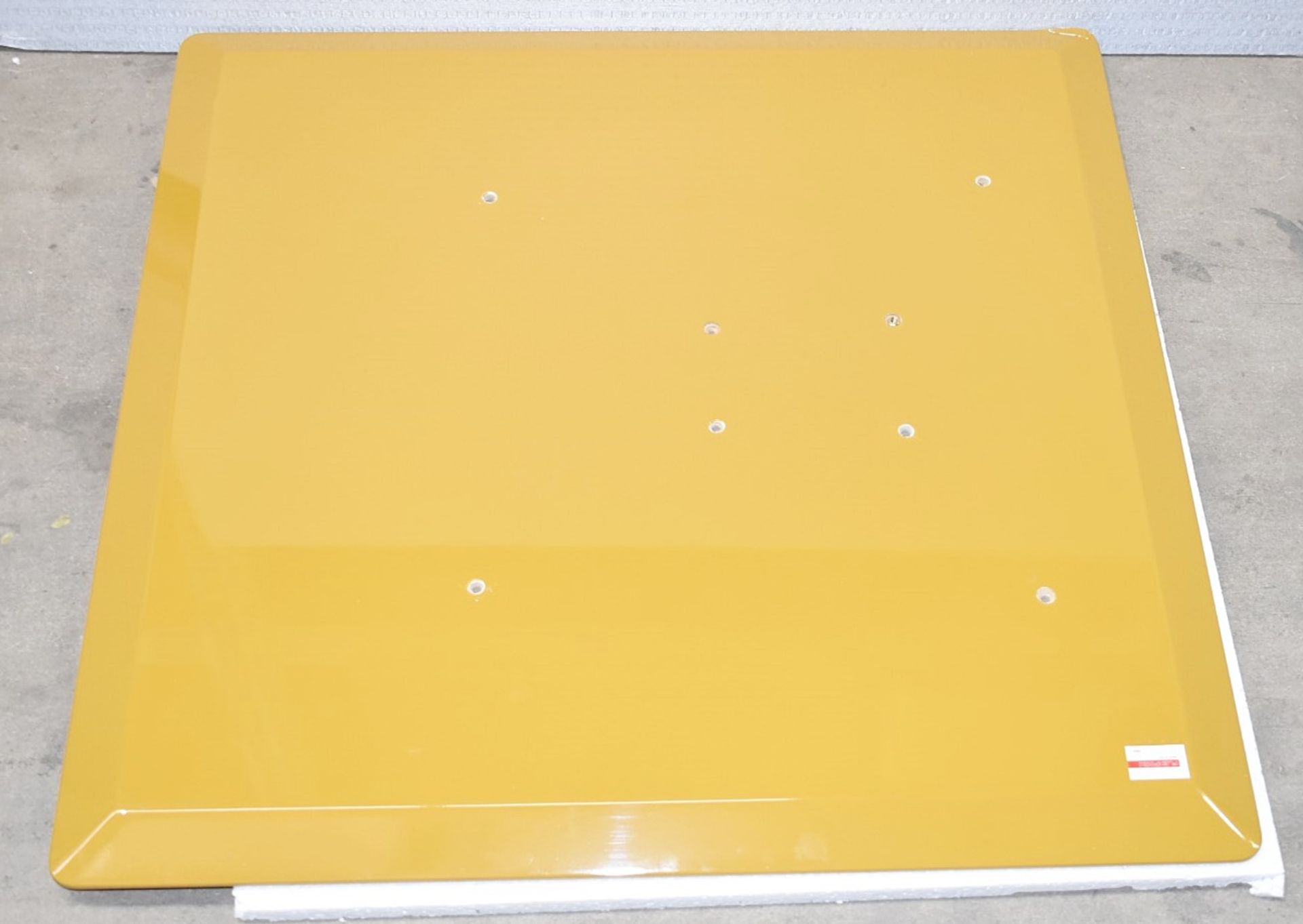 1 x FLEXFORM 'Fly' Designer Square 80x80cm Table Top with a Lacquered Mustard Yellow Finish - Image 7 of 8