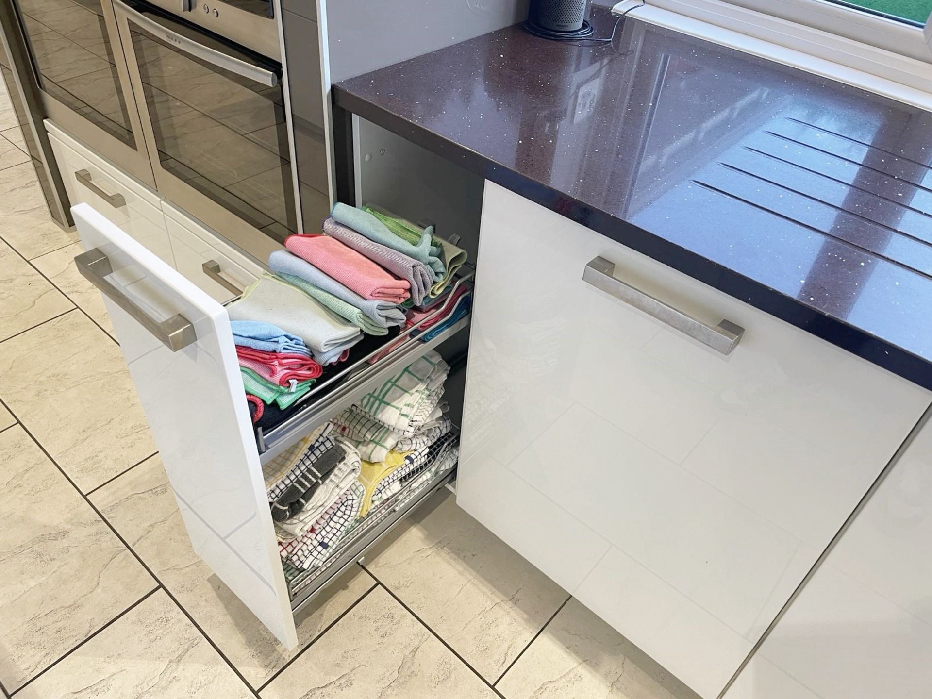 1 x ALNO Bespoke Fitted White Kitchen with Central Island, Neff & Miele Appliances, Quartz Surfaces - Image 49 of 85