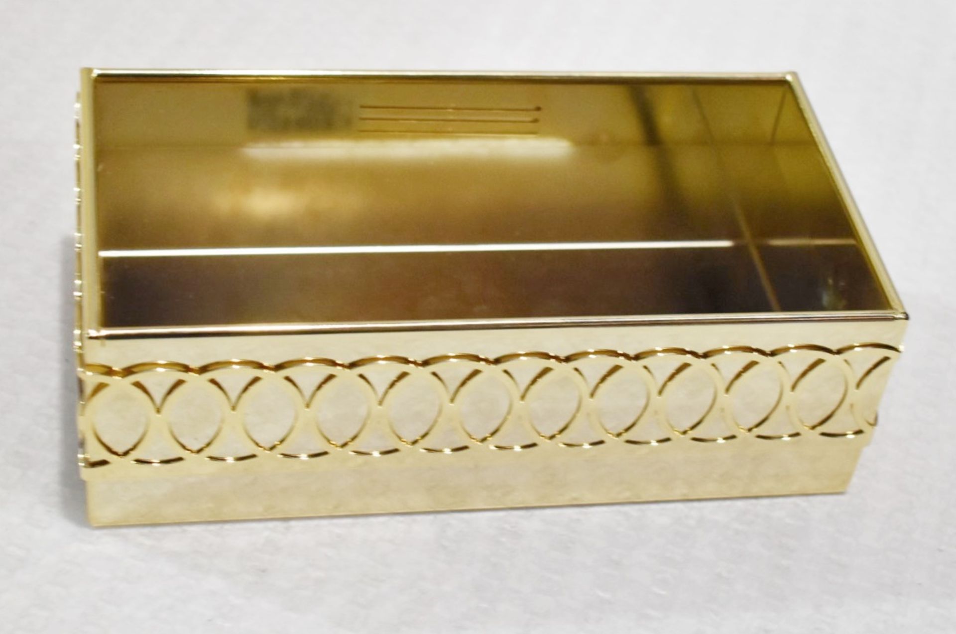 1 x VILLARI 'Hiroito' Luxury Italian Made Gold-Plated Tissue Box Cover - Original Price £579.00 - Image 3 of 6