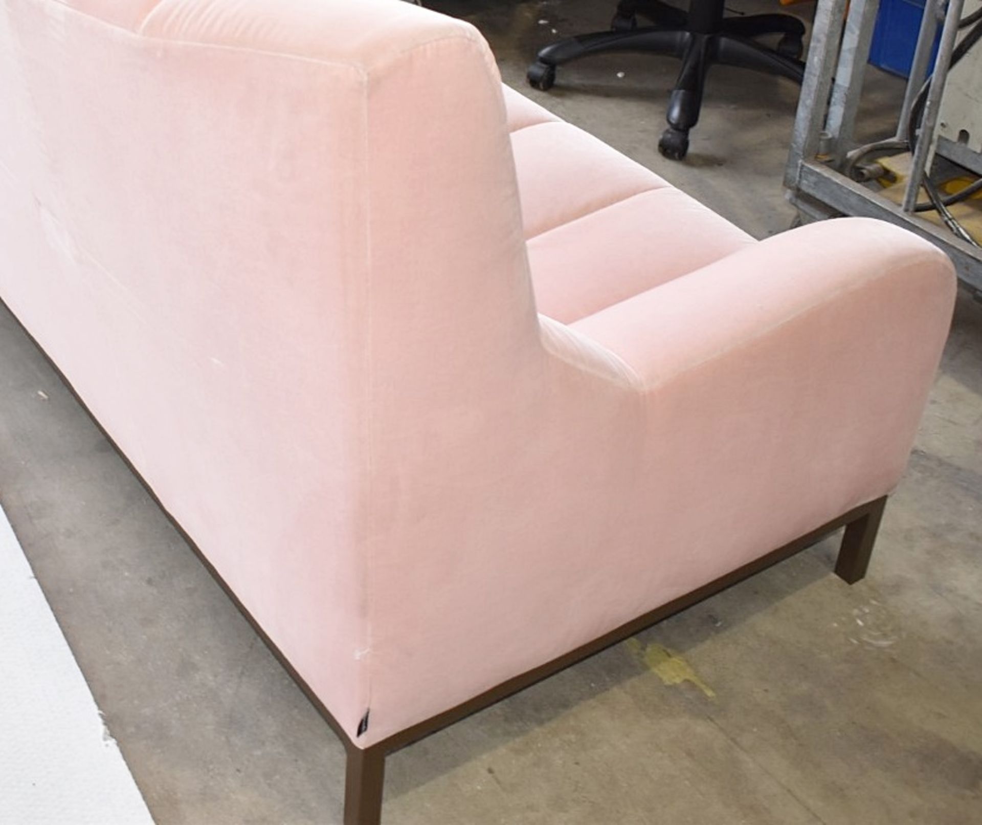 1 x LIGNE ROSET 'Phileas' Velvet Upholstered Designer 2.2-Metre Sofa, in Pale Pink - RRP £6,244 - Image 8 of 10