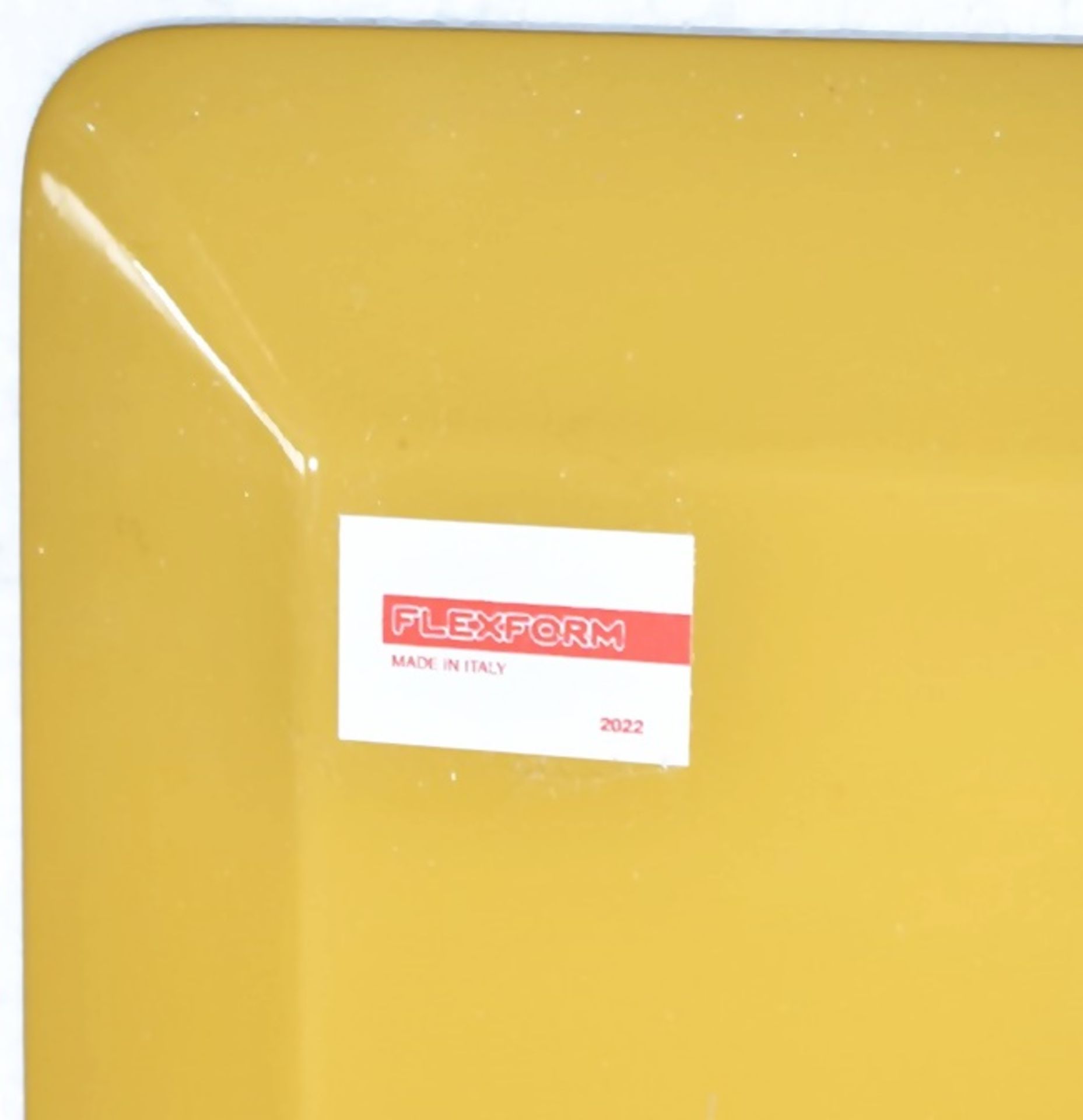1 x FLEXFORM 'Fly' Designer Square 80x80cm Table Top with a Lacquered Mustard Yellow Finish - Image 4 of 8
