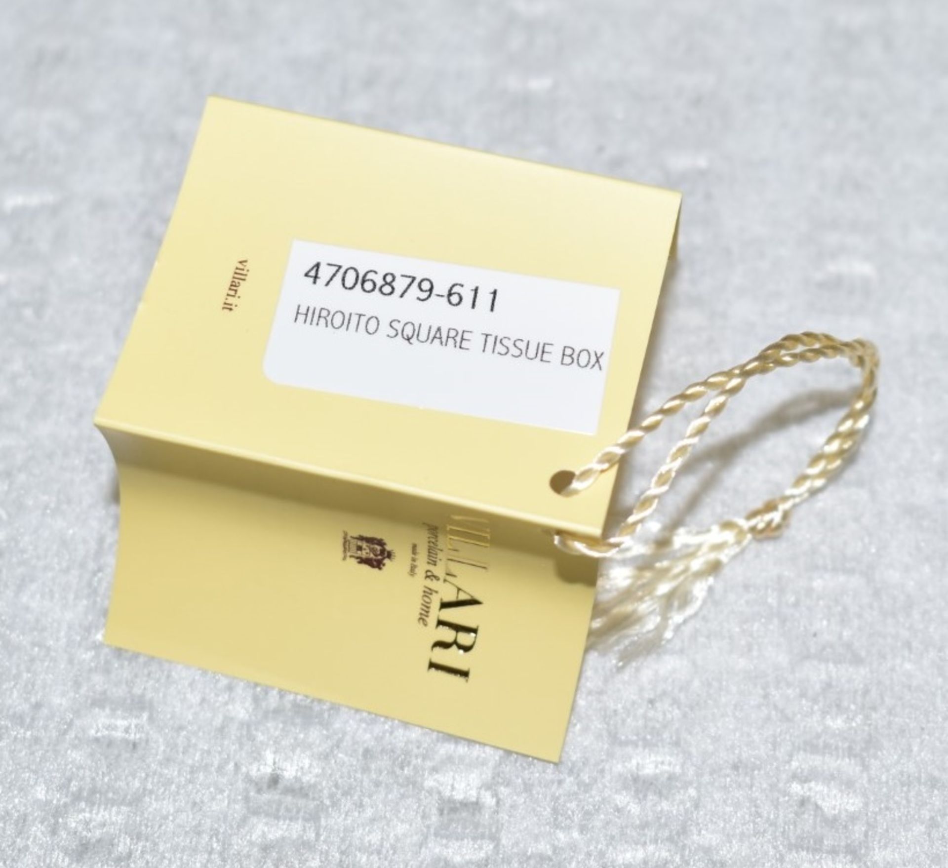 1 x VILLARI 'Hiroito' Luxury Italian Made Gold-Plated Tissue Box Cover - Original Price £579.00 - Image 6 of 6