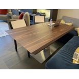 1 x Designer Extending 2.4-Metre Dining Table with a Stylish Contemporary Steel Table Base