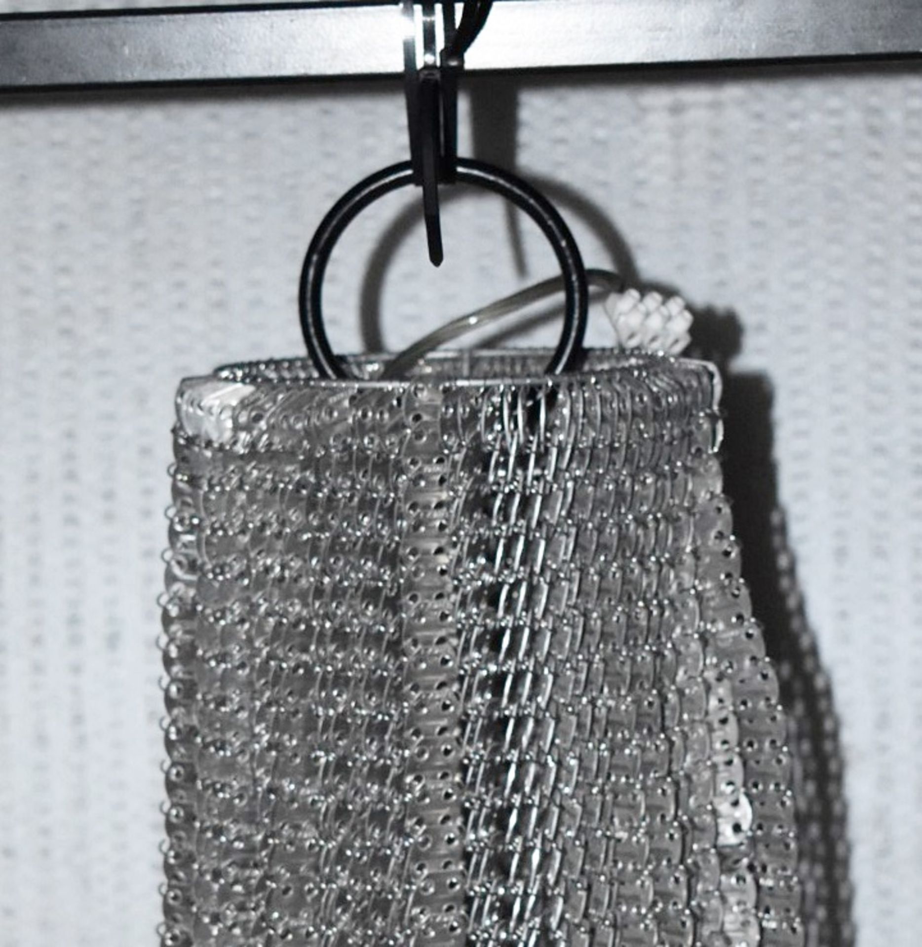 1 x Opulent Chainmail Chandelier with Crystal Glass Droplets - Procured From An Exclusive Property - Image 8 of 8