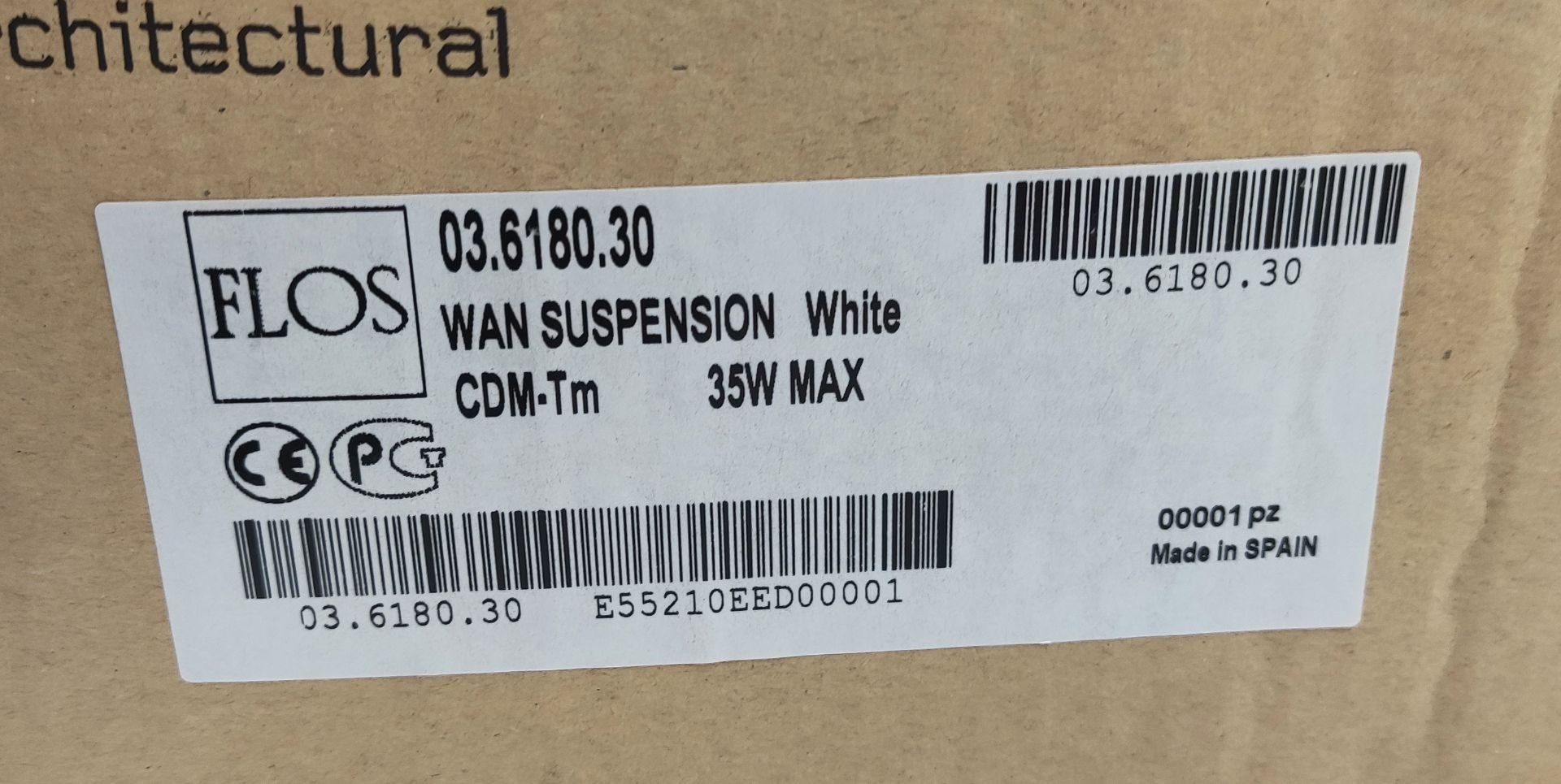 4 x FLOS Wan Suspension White Cdm-Tm 35W Max 03.6180.30 - RRP £636 - Ref: ATR152/1-4/ATRPB - - Image 23 of 23