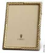 1 x L'OBJET Luxury 24-karat Gold-Plated Deco Twist Frame (4" x 6") - Original Price £175.00