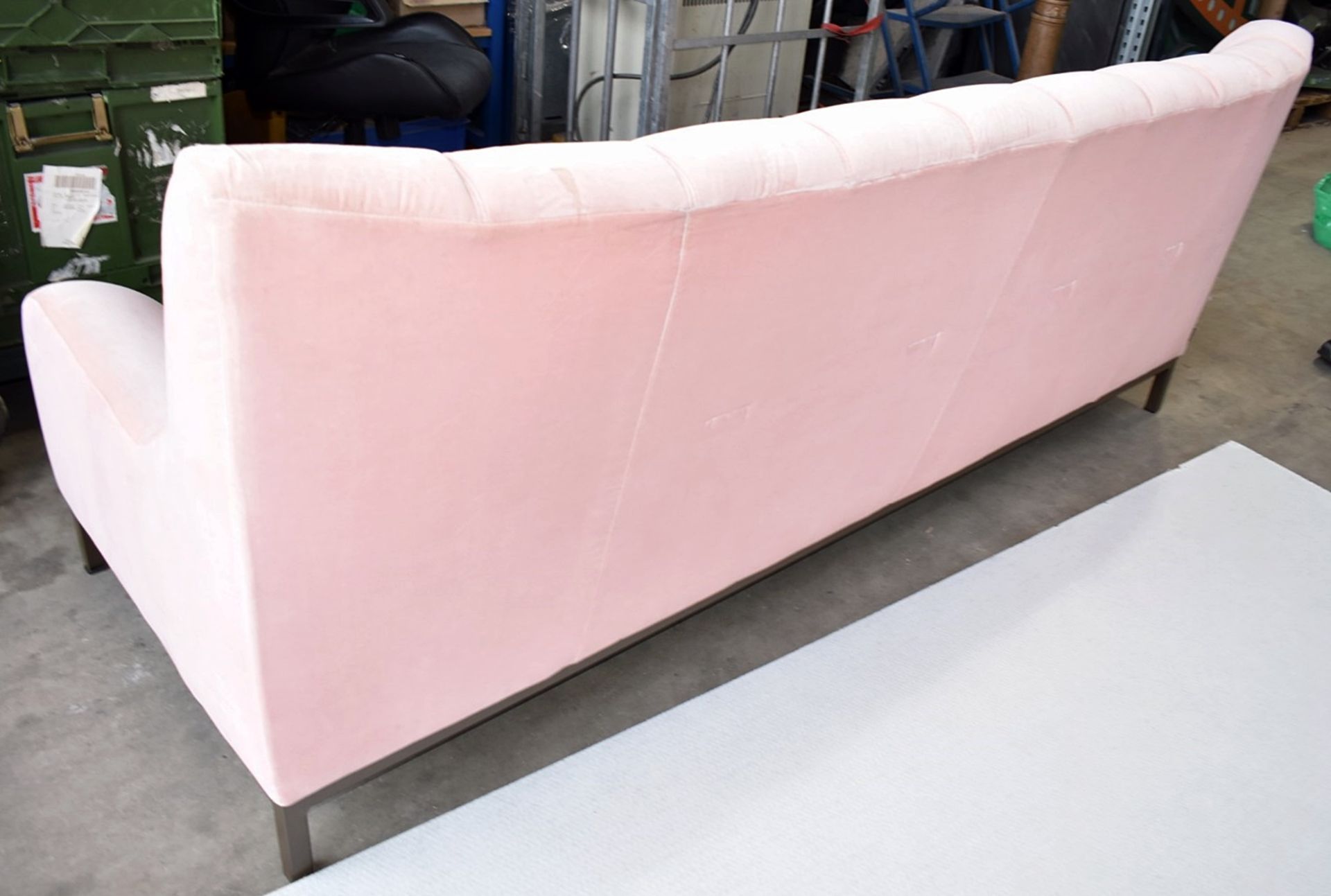 1 x LIGNE ROSET 'Phileas' Velvet Upholstered Designer 2.2-Metre Sofa, in Pale Pink - RRP £6,244 - Image 4 of 10