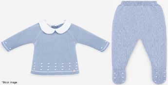 1 x PAZ RODRIGUEZ 2-Piece Knitted (Sweater, Pants) Set, in Cloud Blue, 6mth - Original Price £79.95