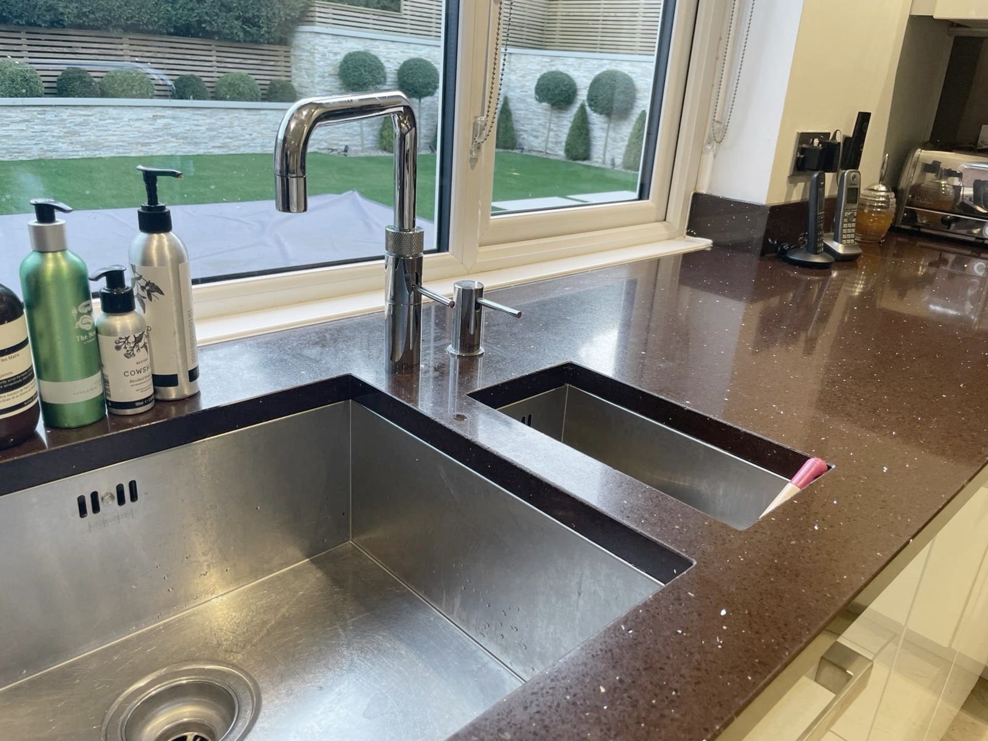 1 x ALNO Bespoke Fitted White Kitchen with Central Island, Neff & Miele Appliances, Quartz Surfaces - Image 81 of 85