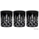 3 x RIEDEL 'Laudon' Luxury Crystal Whisky Glasses In Black (295ml) - Total RRP £225.00