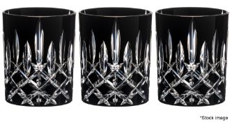 3 x RIEDEL 'Laudon' Luxury Crystal Whisky Glasses In Black (295ml) - Total RRP £225.00