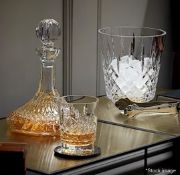 1 x WATERFORD 'Lismore' Lead Crystal Ships Decanter (850ml) - Original Price £450.00 - Boxed
