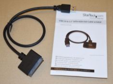 3 x StarTech SATA to USB Cables - USB 3.0 to 2.5” SATA III Hard Drive Adapter - External Converter