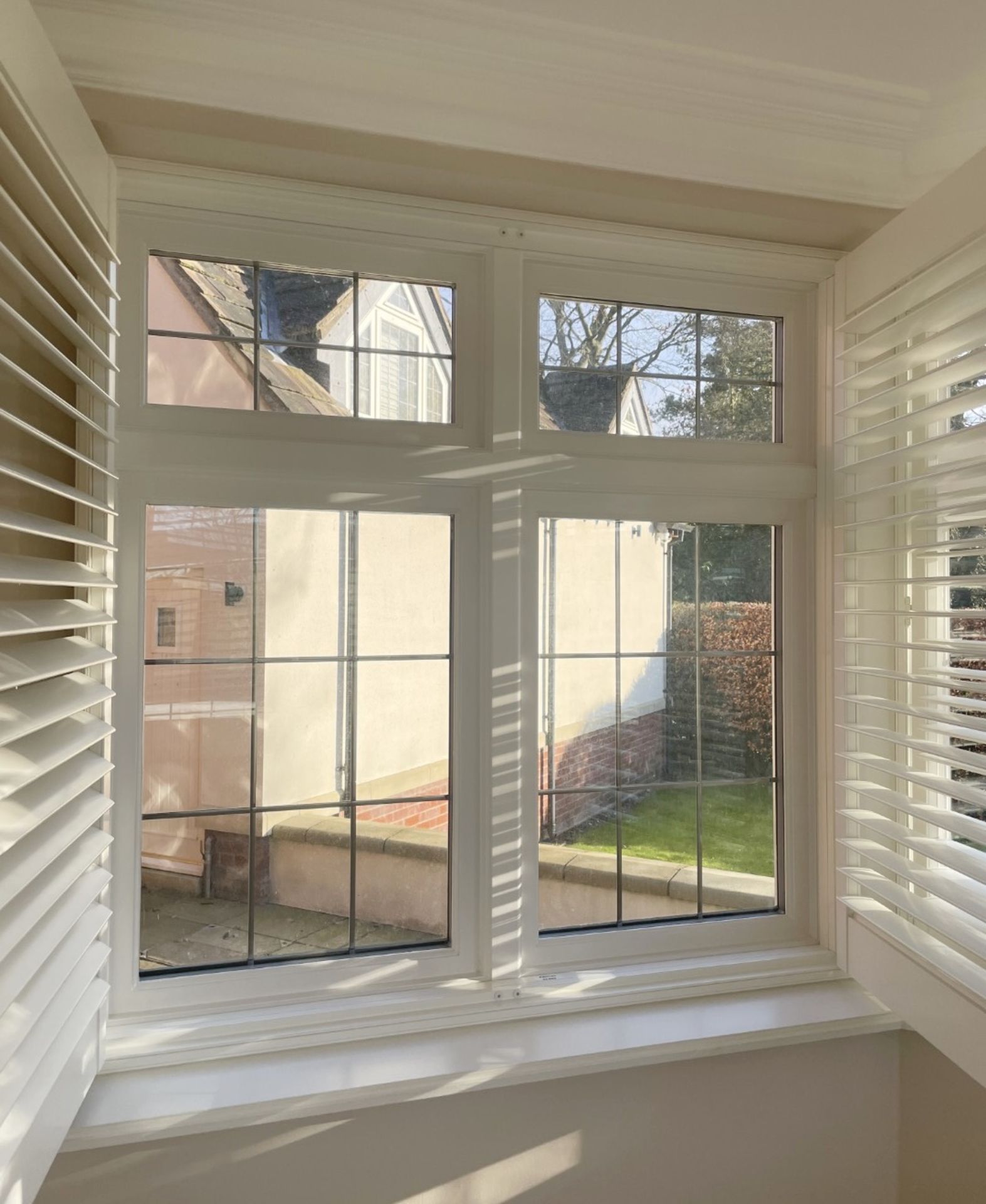 1 x Hardwood Timber Double Glazed Window Frames fitted with Shutter Blinds, In White - Image 2 of 24