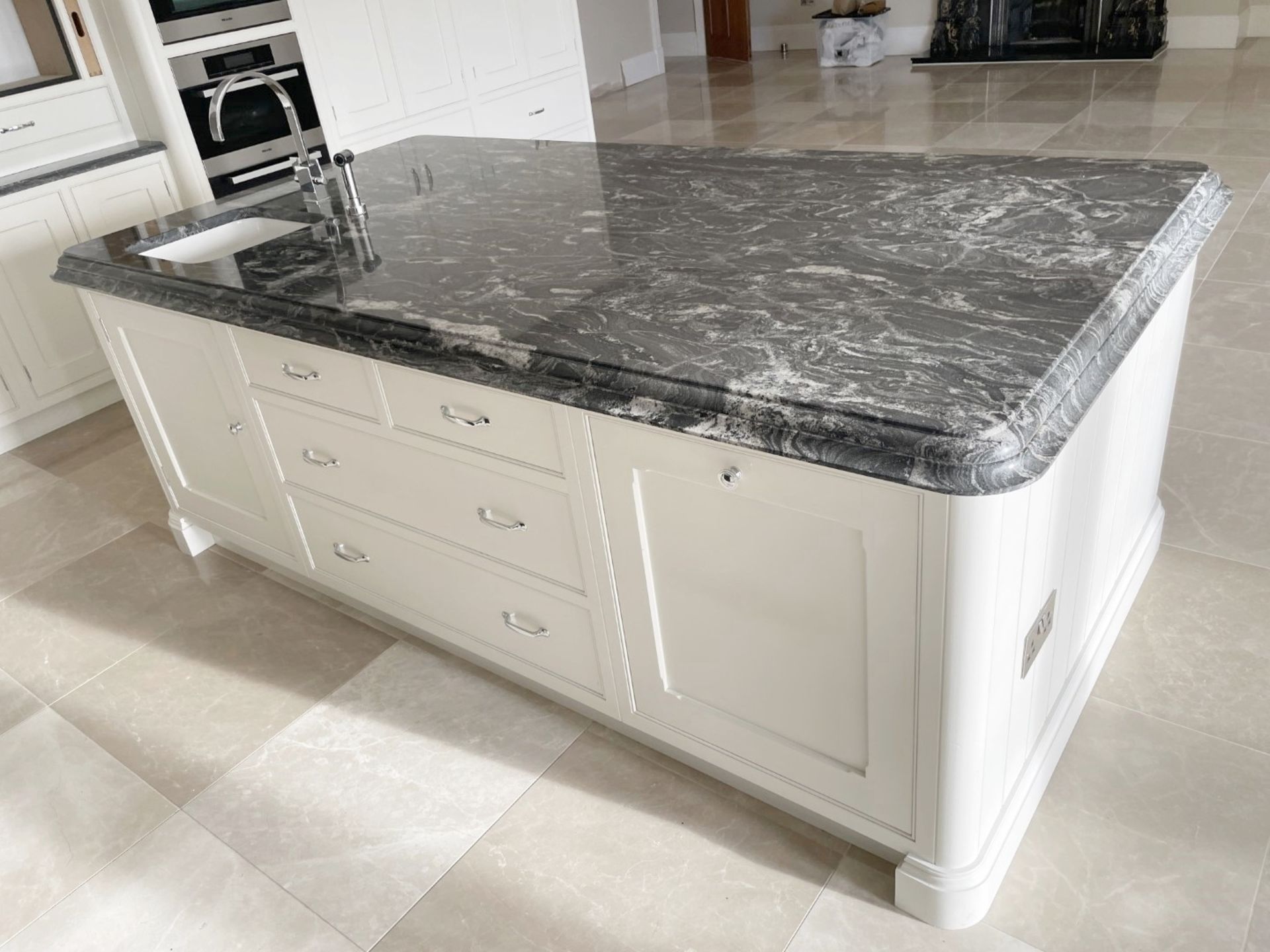 1 x Bespoke Handcrafted Shaker-style Fitted Kitchen Marble Surfaces, Island & Miele Appliances - Image 81 of 221